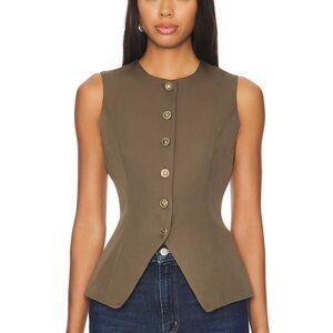 Olive Green Sleeveless vest
